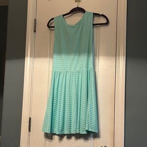 2/$20 Forever 21 Green Ribbed Sleeveless Midi Sundress Juniors Size L NWT